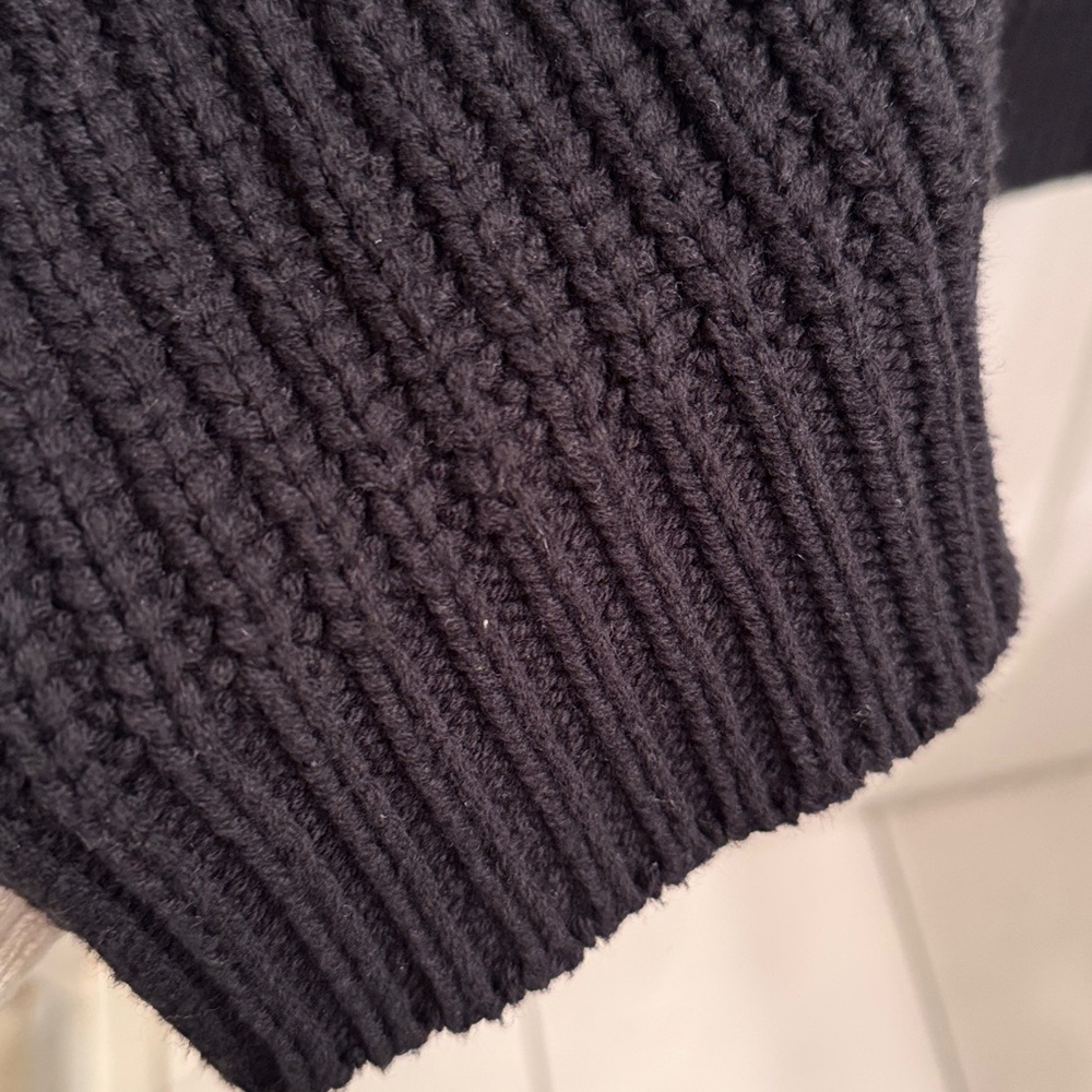 Free People Black Oversized Ribbed Turtleneck Sweater - Picture 5 of 6
